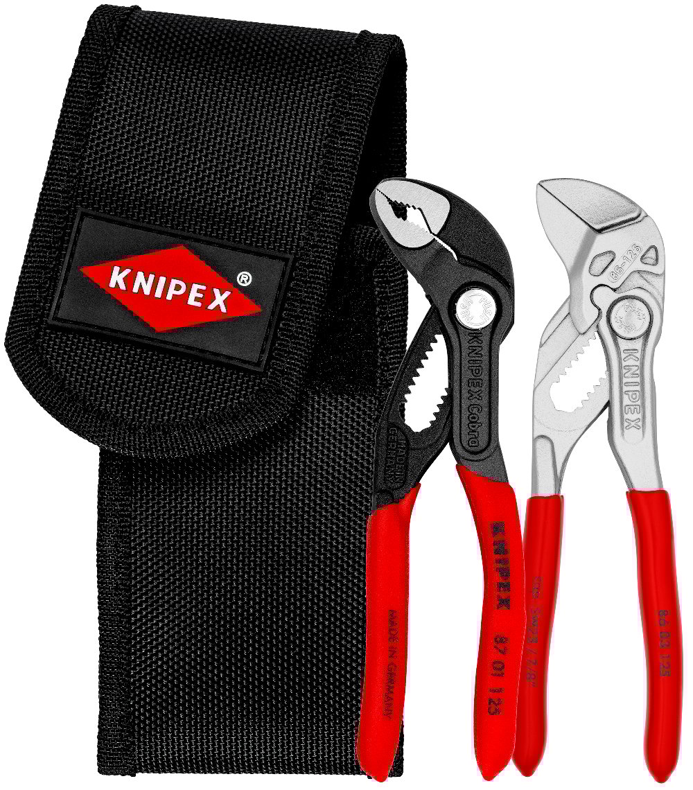 Mini pliers set In belt tool pouch 1 x 86 03 125, 1 x 87 01 125 KNIPEX