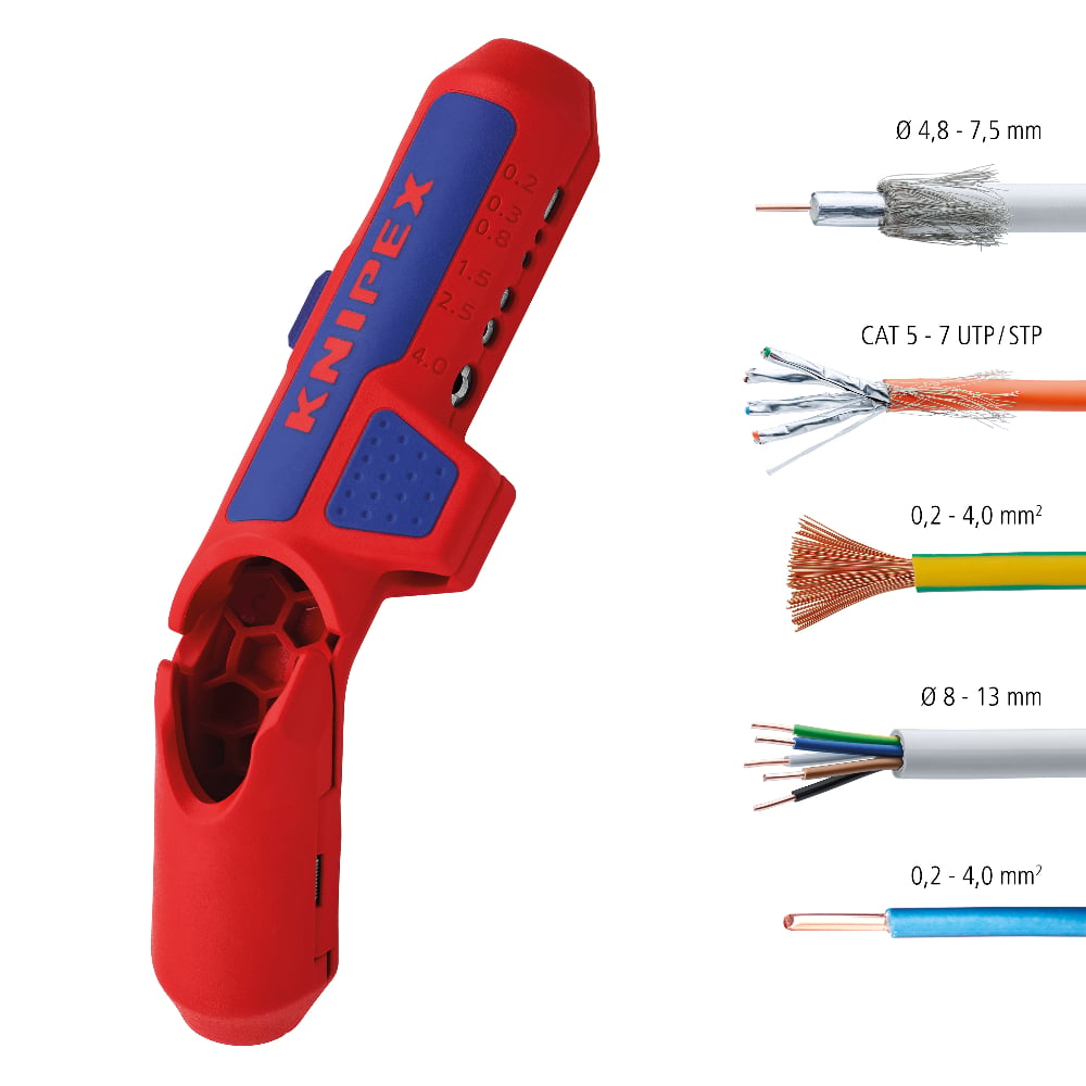 KNIPEX ErgoStrip® Universal-Abmantelungswerkzeug Für Linkshänder, view 5