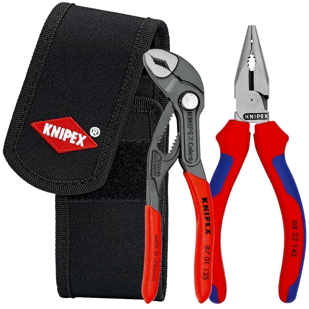 Mini pliers set In belt tool pouch 1 x 08 22 145, 1 x 87 01 150 KNIPEX