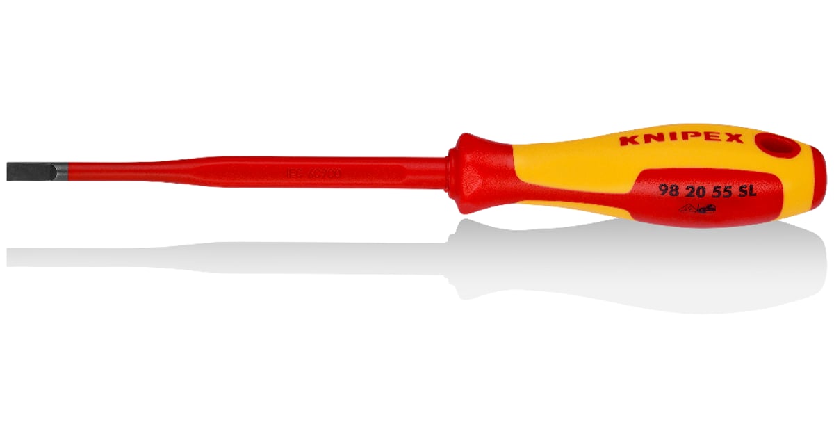 Screwdriver (Slim) for slotted screws | KNIPEX