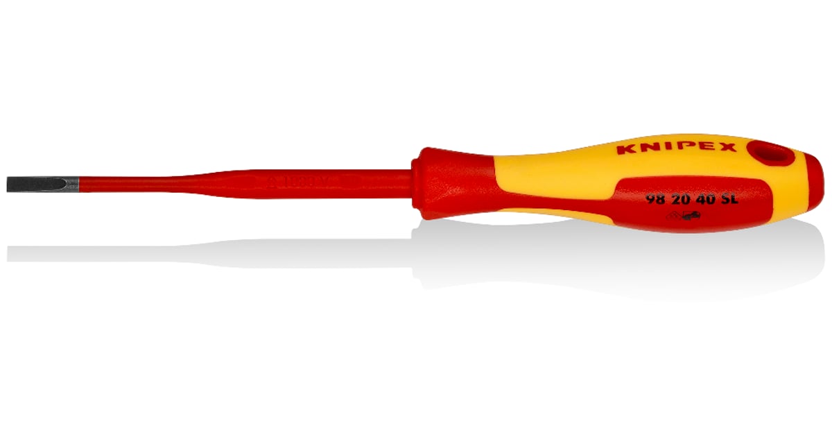 Screwdriver (Slim) for slotted screws | KNIPEX