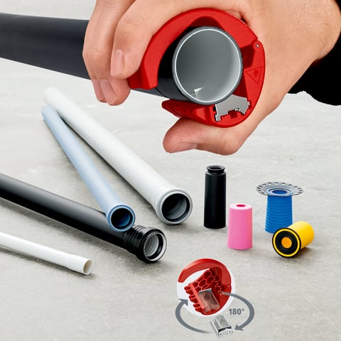 KNIPEX BiX® Schneider für Kunststoffrohre und Dichthülsen | 90 22 10 BK