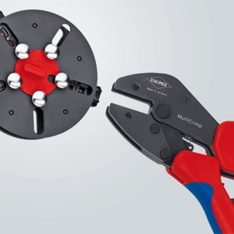 KNIPEX MultiCrimp® Crimping Pliers with changer magazine | 97 33 01