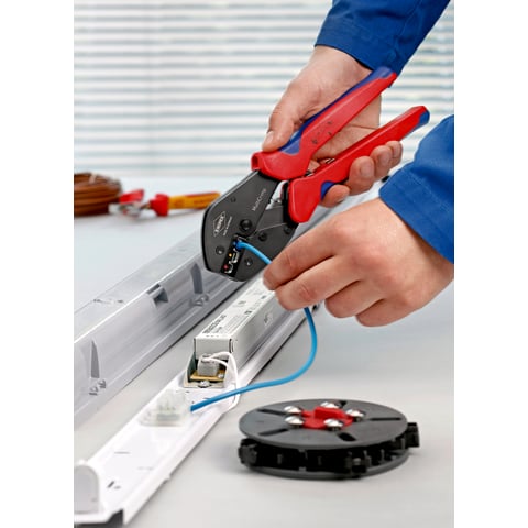 KNIPEX MultiCrimp® Clește de sertizare cu magazie pentru adaosuri