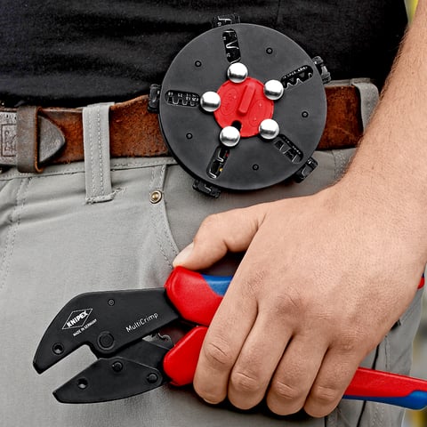 KNIPEX MultiCrimp® Crimping Pliers with changer magazine | 97 33 01