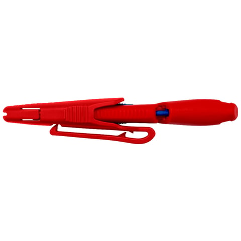 KNIPEX Slim Knips im Werkzeugholster Komfortabel transportieren, Schneiden auch in tiefen, engen Bauräumen | 78 03 150 V01