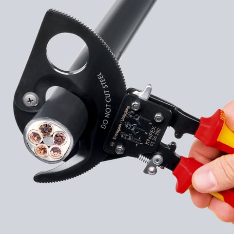 【新品】KNIPEX（クニペックス） 9532-340SR ラチェットケーブルカッター （ACSR線用） KNIPEX 9532-340SR ラチェットケーブルカッター (ACSR線用