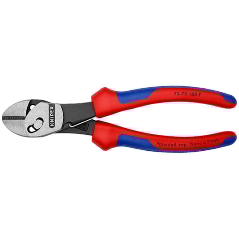 KNIPEX TwinForce® High Performance Diagonal Cutters With opening spring | 73 72 180 F