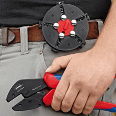 KNIPEX MultiCrimp® Crimping Pliers with changer magazine | 97 33 01