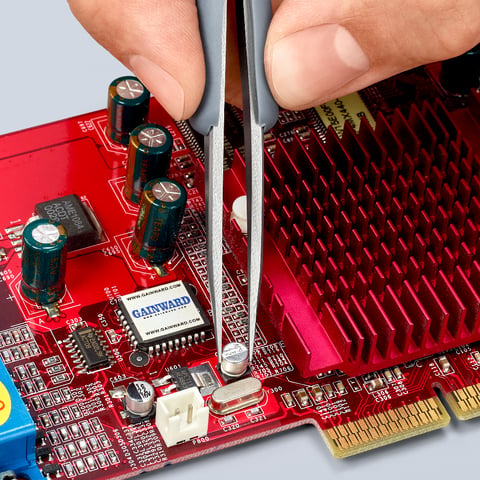 Präzisionspinzette mit gummiertem Griff ESD | 92 21 10 ESD