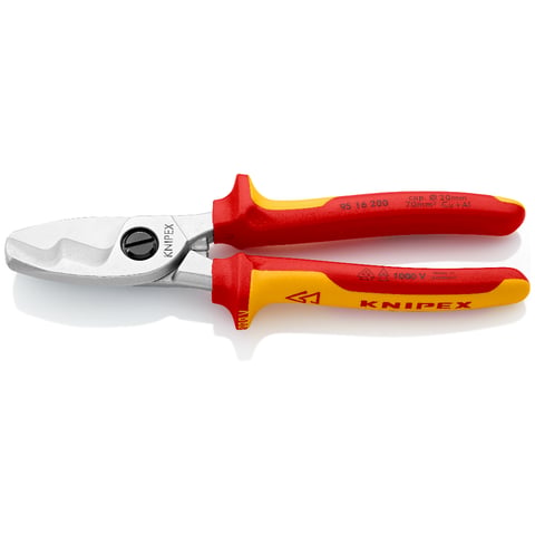 Foarfece de tăiat cabluri Cu tăiș dublu | KNIPEX