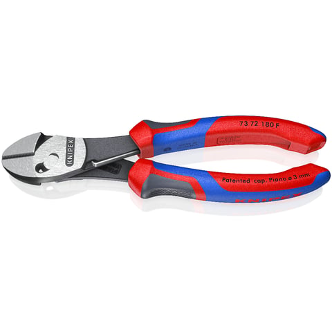 KNIPEX TwinForce® Hochleistungs-Seitenschneider Mit Öffnungsfeder | 73 72 180 F