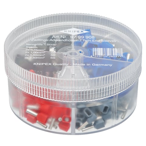 Assortment boxes With 200 Twin wire ferrules 4 parts | KNIPEX