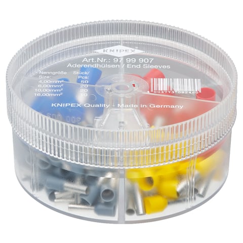 Assortment boxes With 100 insulated wire ferrules 4 parts | KNIPEX