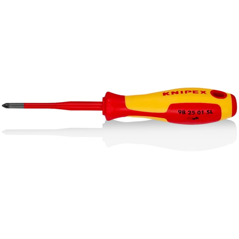 Screwdriver (Slim) for cross-recessed screws Pozidriv® | KNIPEX
