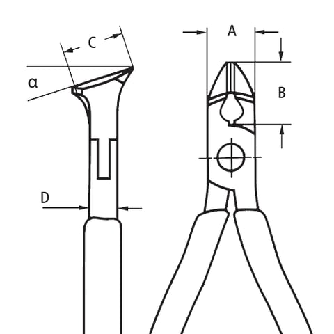 Electronics Oblique Cutting Nipper | 62 12 120
