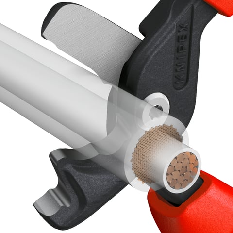 KNIPEX StepCut® XL Kabelschere mit Stufenschnitt | 95 12 225