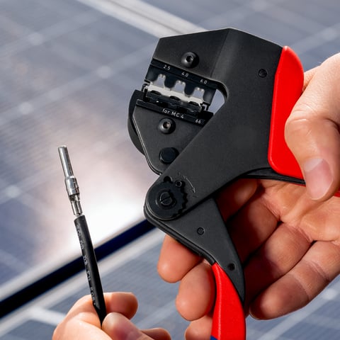 Crimp System Pliers For exchangeable crimping dies | KNIPEX