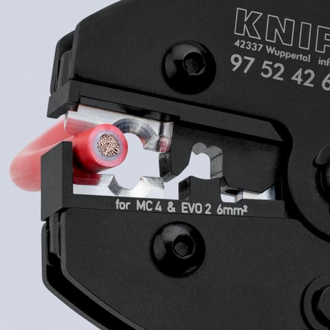 KNIPEX PreciForce® Crimpzange für MC4®-/MC4® Evo 2-Steckverbinder | 97 52 42 6