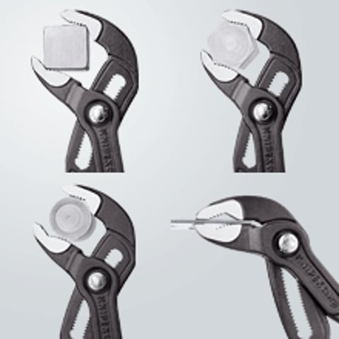 10-1/2 Inch Jumbo Curved Clamp Pliers - Serrated Jaw Hemostat Style Tool