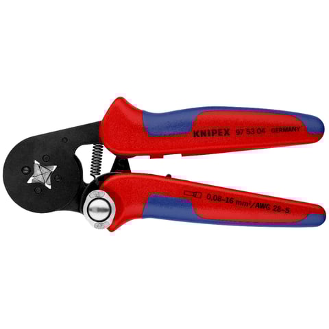 Self-Adjusting Crimping Pliers for wire ferrules With lateral access | 97 53 04
