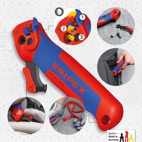 ストリッピングナイフ ガイドシュー付き | KNIPEX