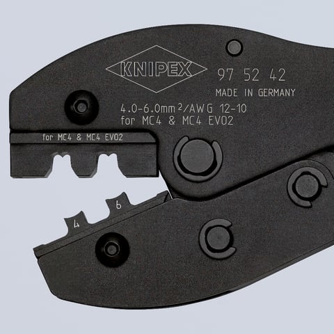 KNIPEX PreciForce Crimping pliers for MC4®/MC4® EVO 2 connectors