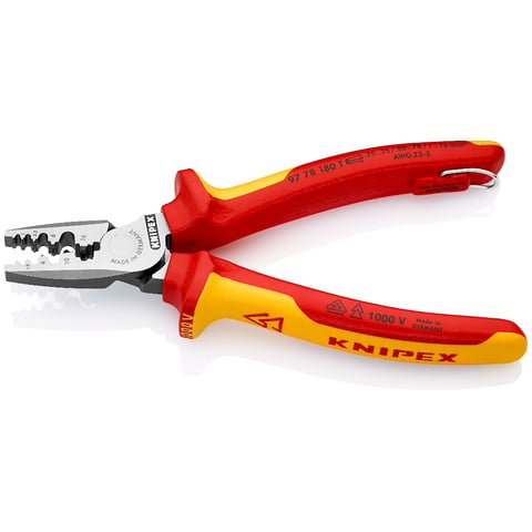 Crimping Pliers For Wire Ferrules – Comfort Grip Cable Link Crimper Tool - View #3