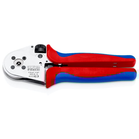 Four-Mandrel Crimping Pliers for turned contacts | KNIPEX