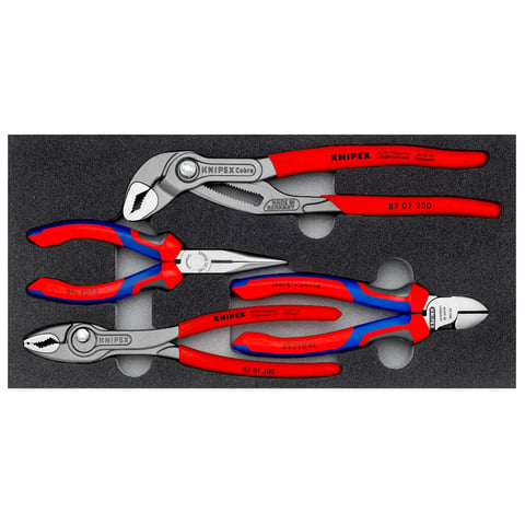 KNIPEX Zangen-Set "Basic II" 4-teilig In Schaumstoffeinlage | 00 20 01 V25
