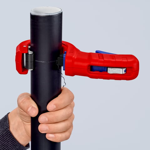 KNIPEX DP50 Rohrschneider für dünnwandige Kunststoff-Abflussrohre | 90 23 01 BK