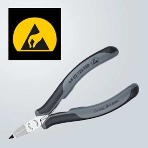 Electronics End Cutting Nippers ESD | 64 62 120 ESD
