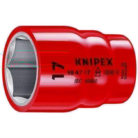 6角ネジ用ボックスレンチソケット 内部4角 3/8インチ付き | KNIPEX