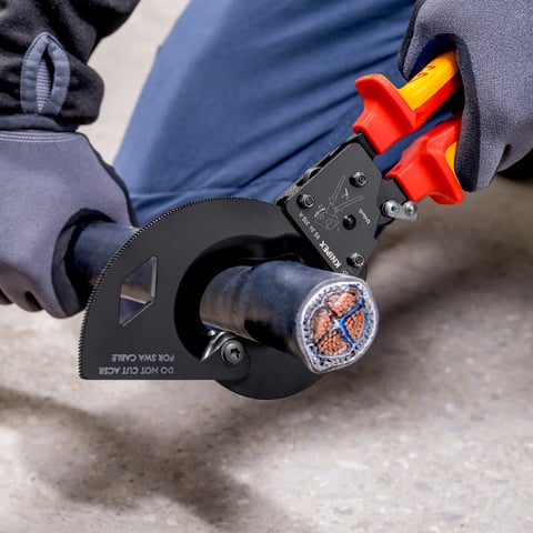 Kabelschneider (Ratschenprinzip) Für stahlarmierte Kabel (SWA-Kabel) | 95 36 315 A