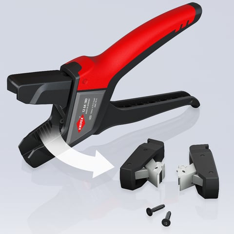 KNIPEX Automatische afstriptang voor vlakke kabels 180 mm, 12 64 180