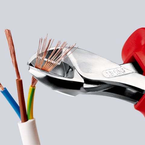 KNIPEX X-Cut® Compact Diagonal Cutter High lever transmission | KNIPEX