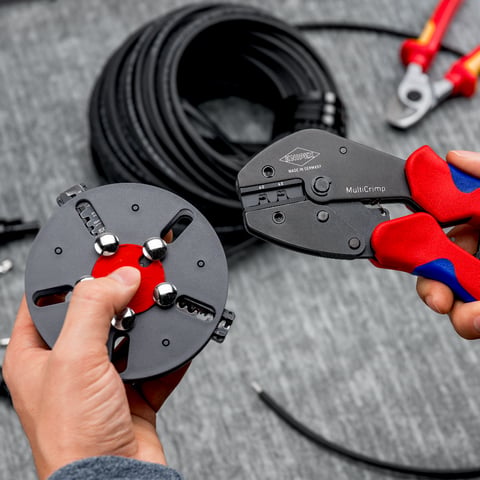KNIPEX MultiCrimp® Crimping Pliers with changer magazine | KNIPEX