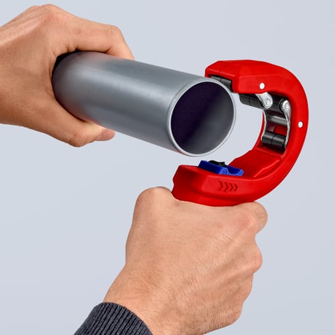 KNIPEX DP50 Rohrschneider für dünnwandige Kunststoff-Abflussrohre | 90 23 01 BK
