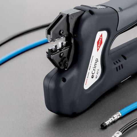KNIPEX eCrimp Elektromechanische Crimp-Systemzange Für auswechselbare Crimpeinsätze | 97 43 E
