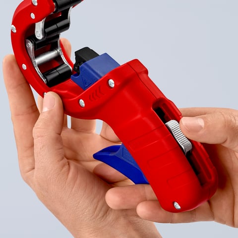KNIPEX DP50 Rohrschneider für dünnwandige Kunststoff-Abflussrohre | 90 23 01 BK