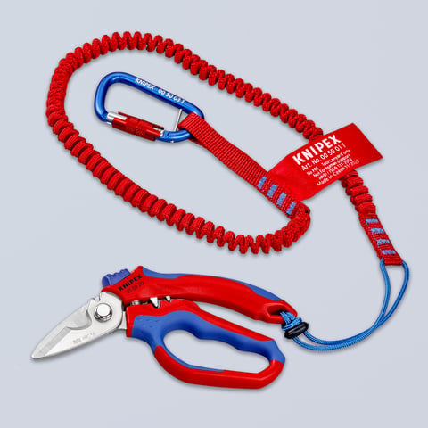Knipex 95.05 Forbici Elettricista 155mm - Acciaio Inox Con Guaina Da Cintura
