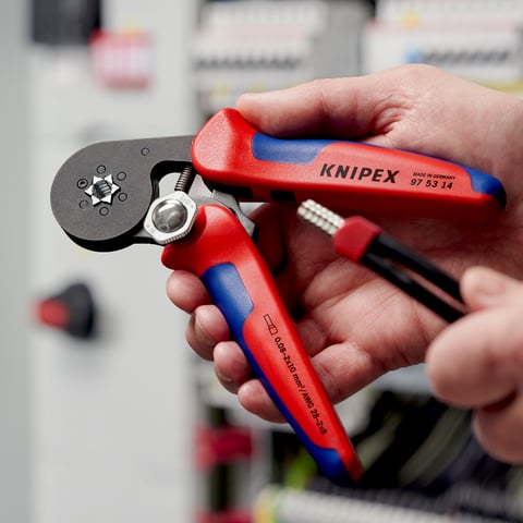 エンドスリーブ用自動調整圧着プライヤー サイドから挿入可能 | KNIPEX