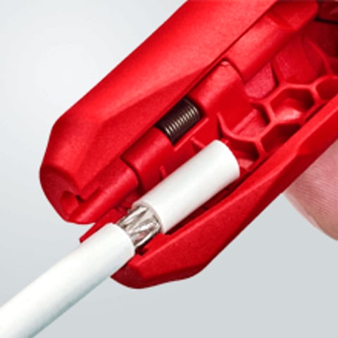 KNIPEX ErgoStrip® Utensile spelacavi universale Per destrimano | 16 95 01 SB