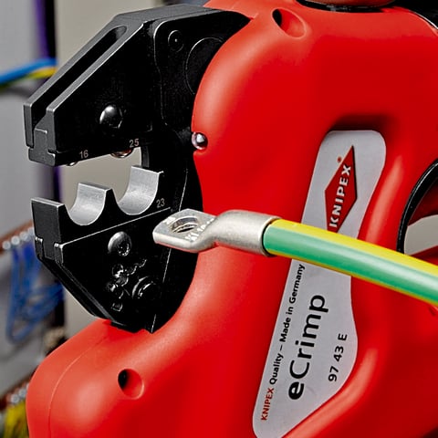 KNIPEX eCrimp Elektromechanische Crimp-Systemzange Für auswechselbare Crimpeinsätze | 97 43 E