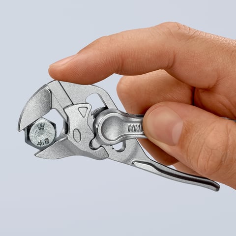 Tenaza Llave Knipex XS 100 Mm - Herramienta 2 En 1 (alicate Y Llave) - Para Espacios Reducidos - Hasta 21 Mm De Agarre