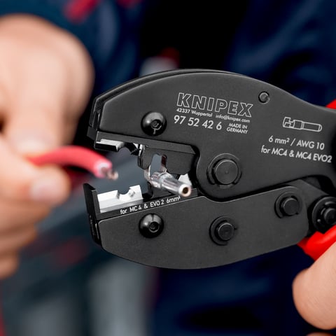 KNIPEX PreciForce® Crimpzange für MC4®-/MC4® Evo 2-Steckverbinder | 97 52 42 6