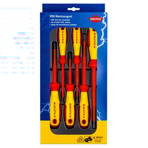 Συλλογή κατσαβιδιών VDE Ίσια / Phillips® 6 τεμαχίων | 00 20 12 V02