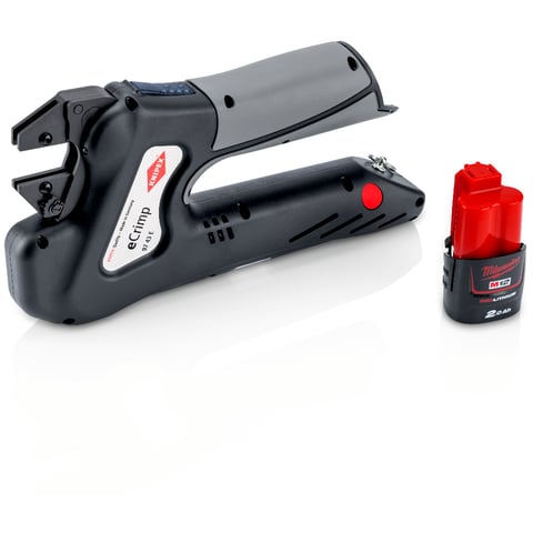 KNIPEX eCrimp 充電式圧着システムプライヤー 交換可能な圧着ダイス用