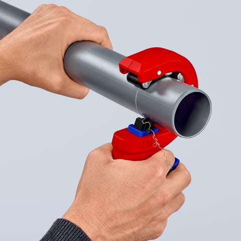 KNIPEX DP50 Rohrschneider für dünnwandige Kunststoff-Abflussrohre | 90 23 01 BK