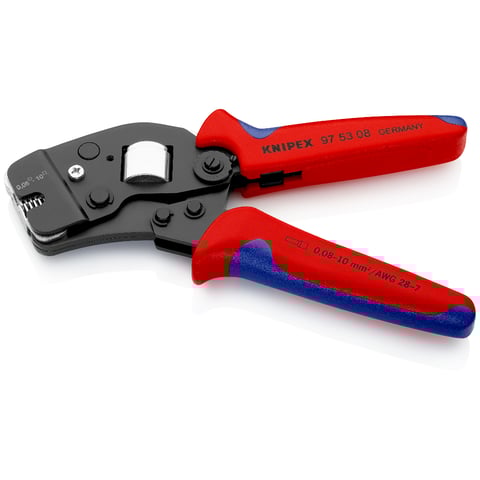 Self-Adjusting Crimping Pliers for wire ferrules With front